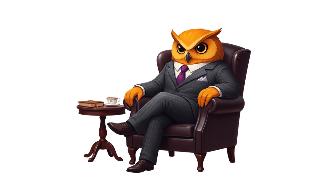 Boss owl presenting testimonials